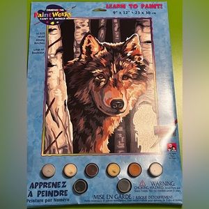 VINTAGE 2007 PAINT BY NUMBER Art & Craft Set Kit OLD sock NEW Sealed Paintworks